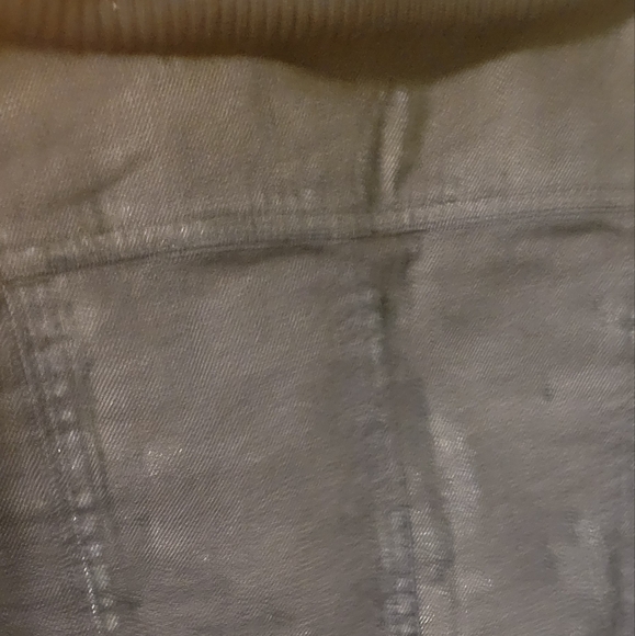 Dark blue talbots jean zip bomber jacket sz 10 petite A - Picture 3 of 3